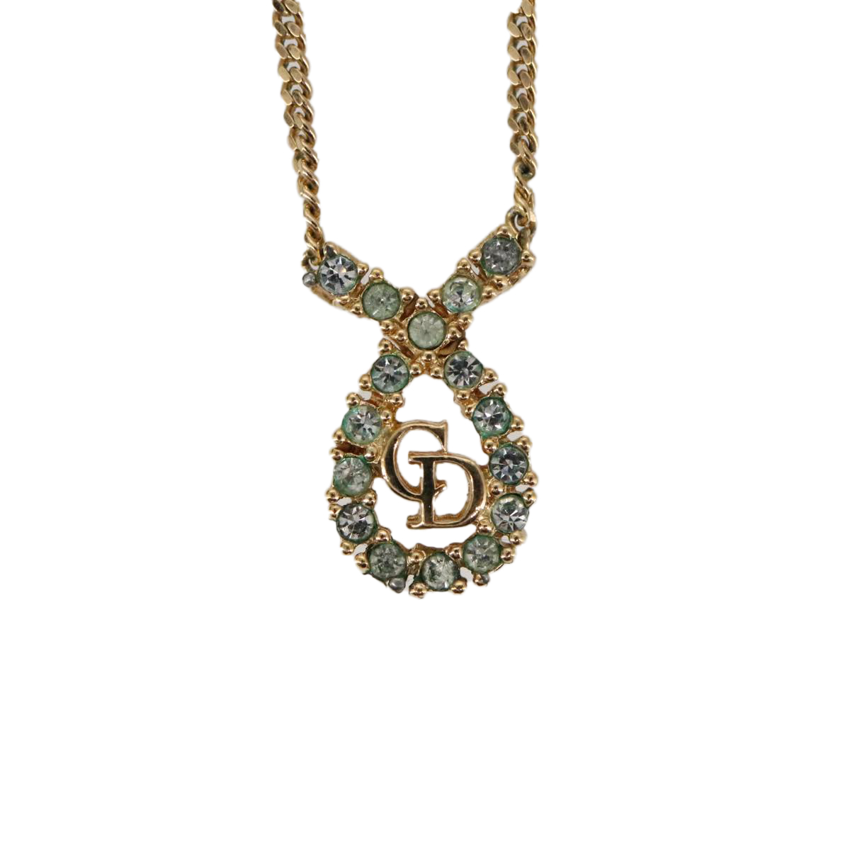 Dior ダブルDロゴ ネックレス Christian Dior Necklace metal Gold Tone Auth 103063 | eBay
