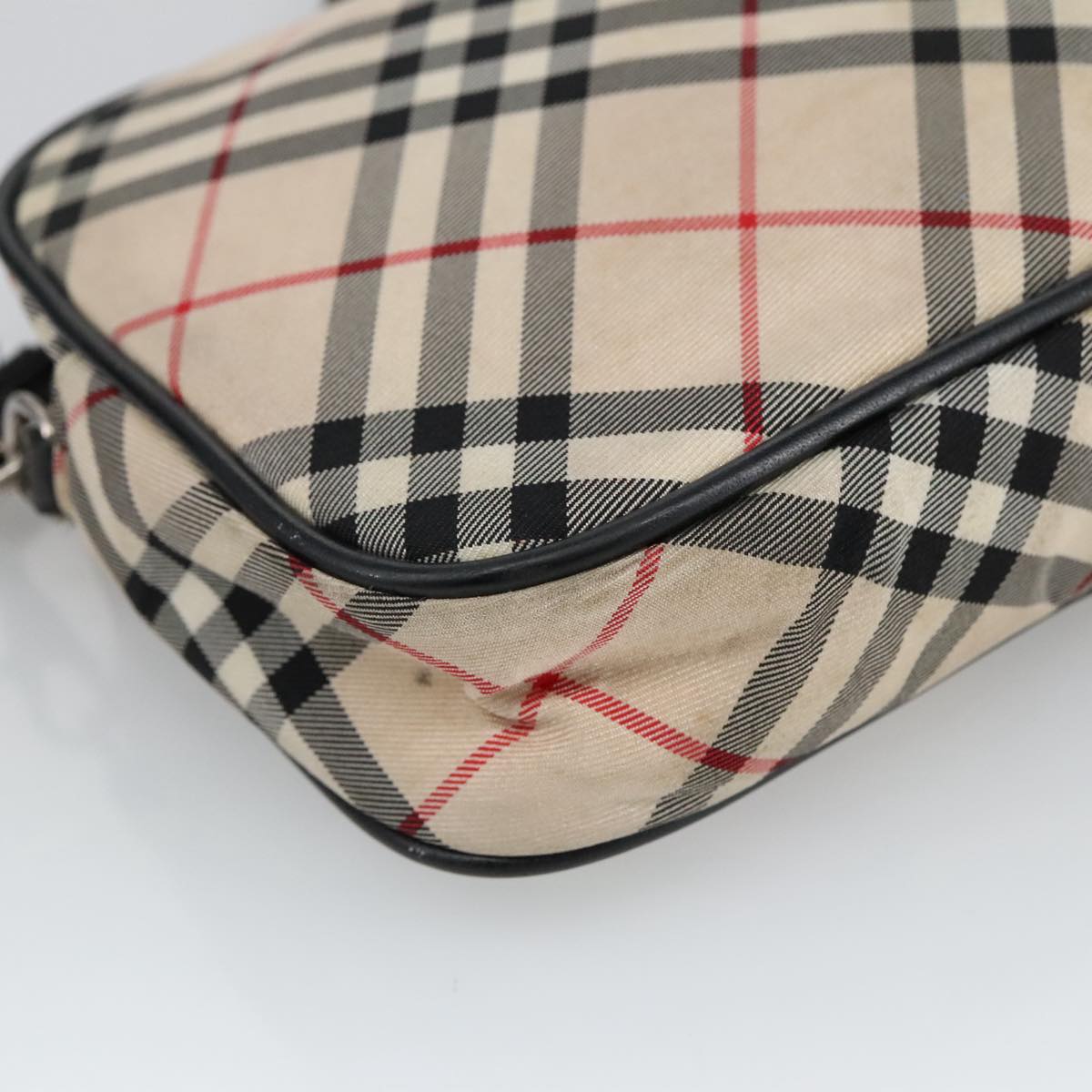 BURBERRY Nova Check Blue Label Accessory Pouch Nylon Beige