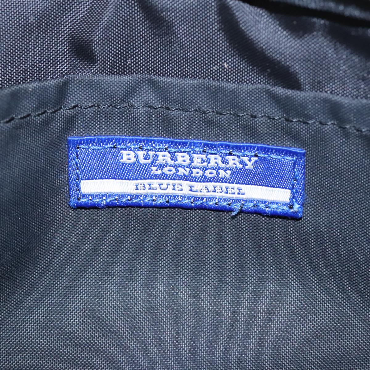 BURBERRY Nova Check Blue Label Accessory Pouch Nylon Beige