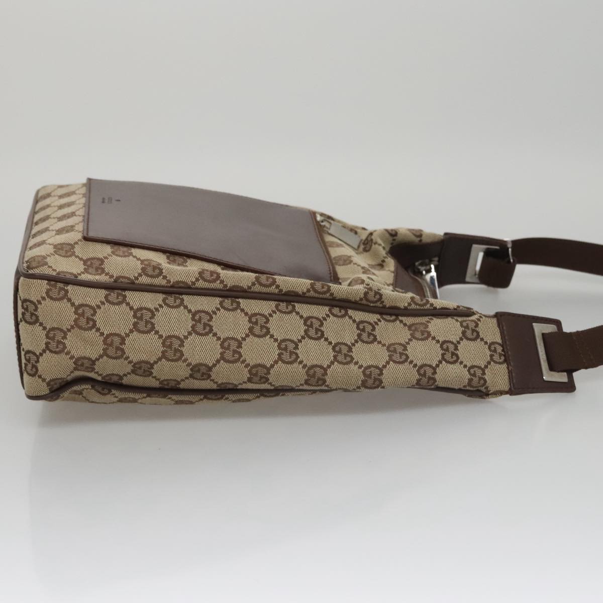 GUCCI GG Canvas Shoulder Bag Beige 019 0537 1705 Auth 105474
