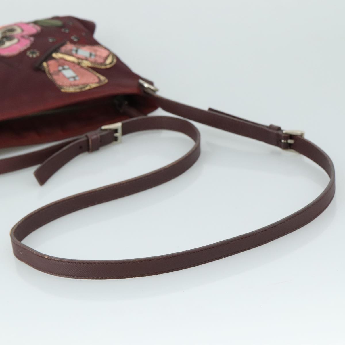 極美品 PRADA プラダ Re Nylon シュシュ パープル ヘア
