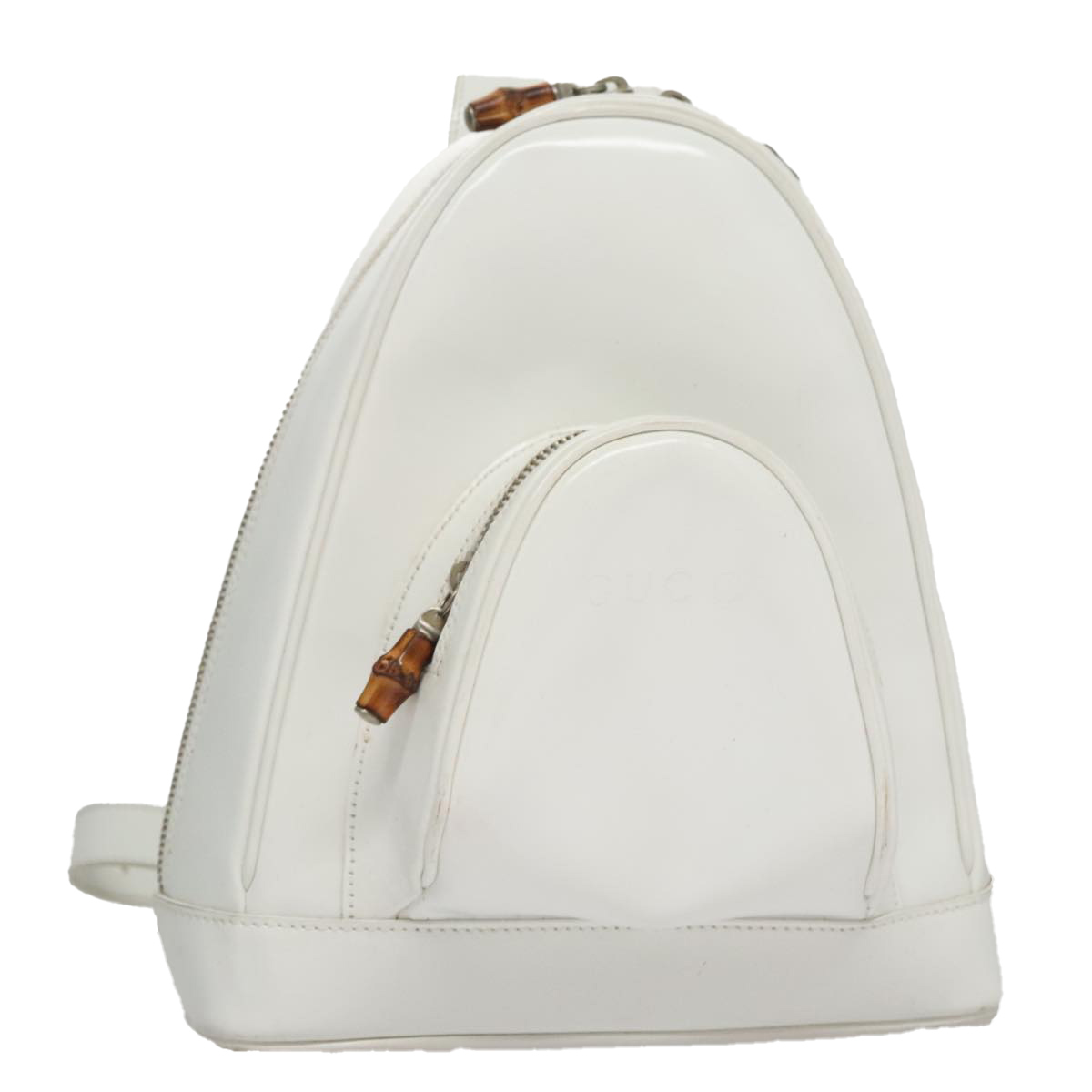 GUCCI Bamboo Backpack Leather White Auth 105680 | eBay