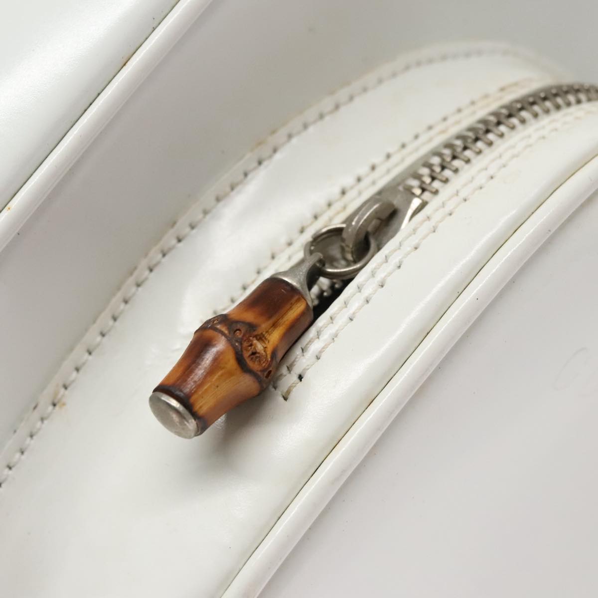 GUCCI Bamboo Backpack Leather White Auth 105680 | eBay