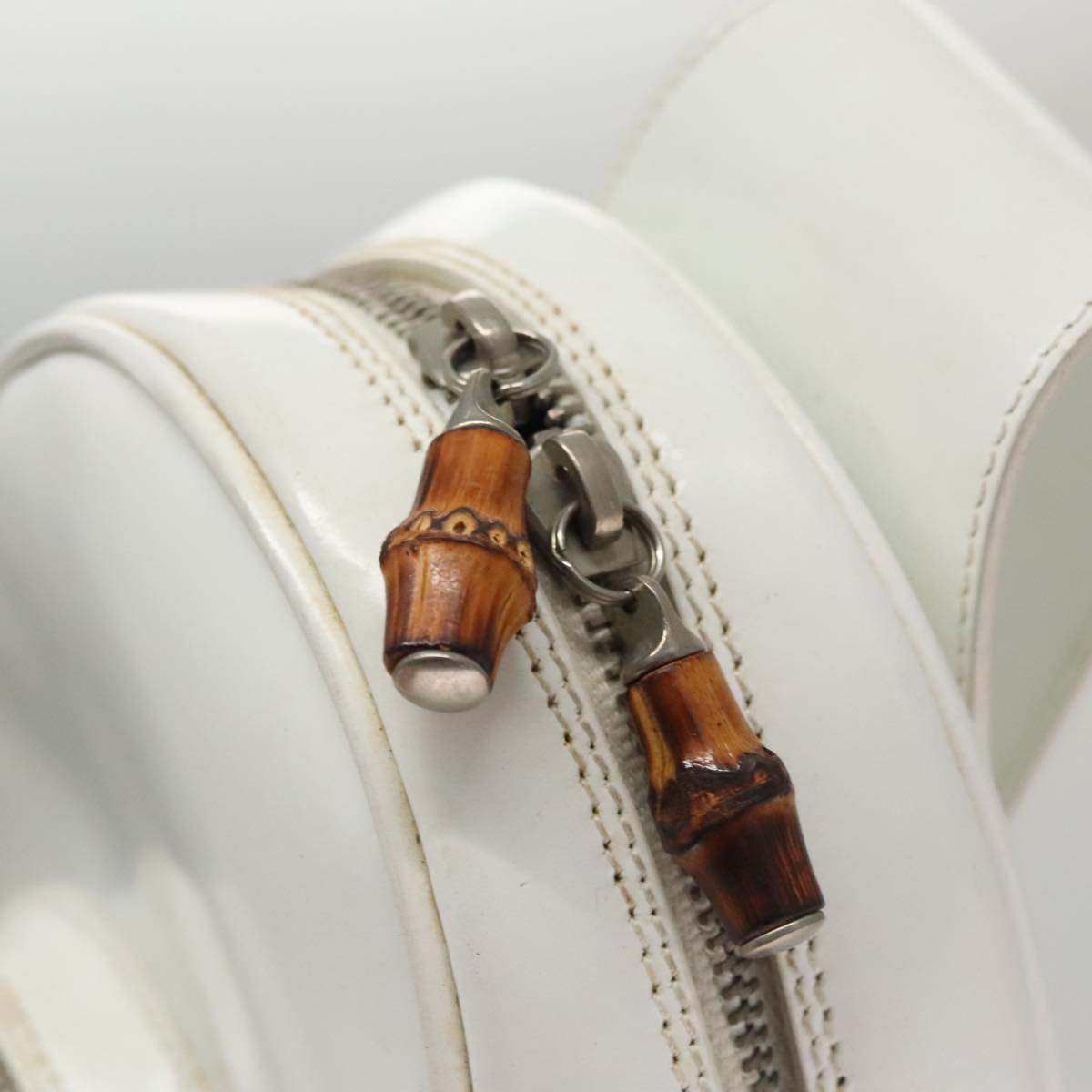 GUCCI Bamboo Backpack Leather White Auth 105680 | eBay display picture 1