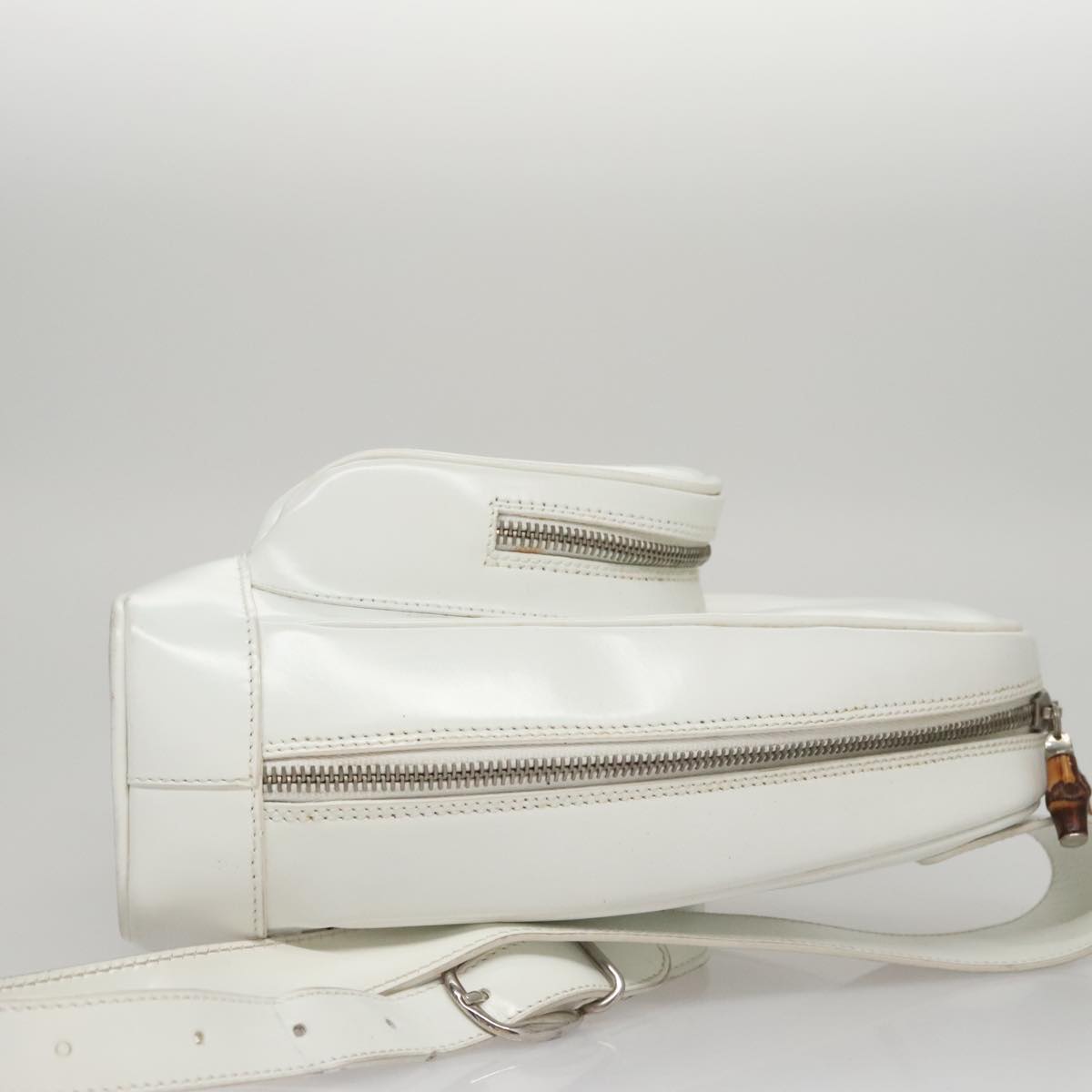 GUCCI Bamboo Backpack Leather White Auth 105680 | eBay