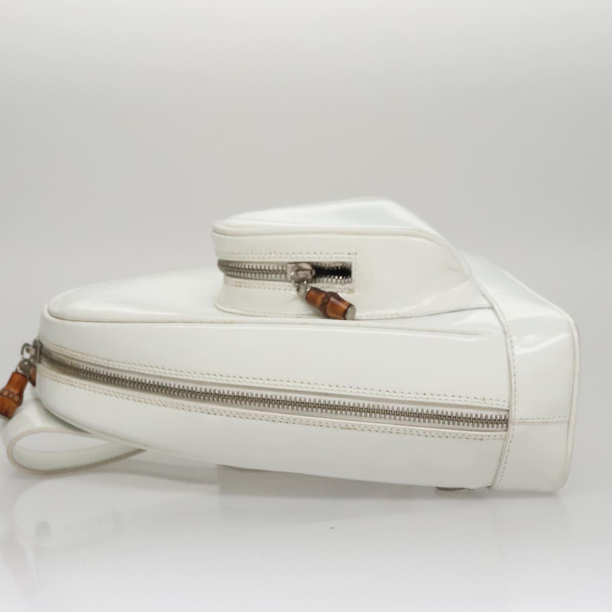 GUCCI Bamboo Backpack Leather White Auth 105680 | eBay