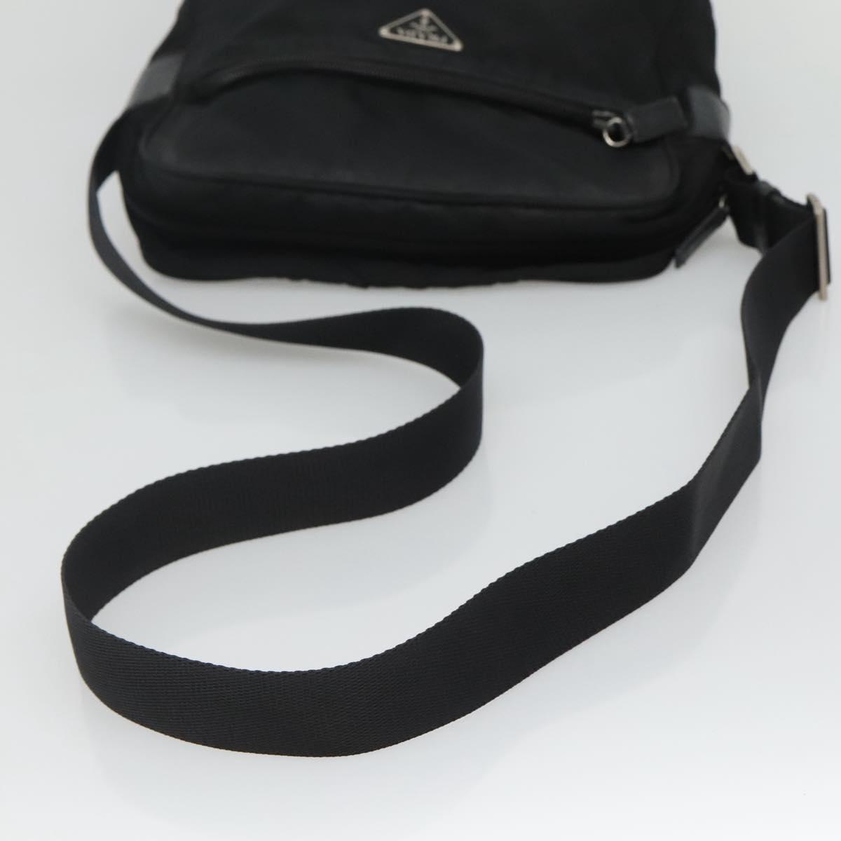 PRADA Shoulder Bag Nylon Black Auth 106791 | eBay
