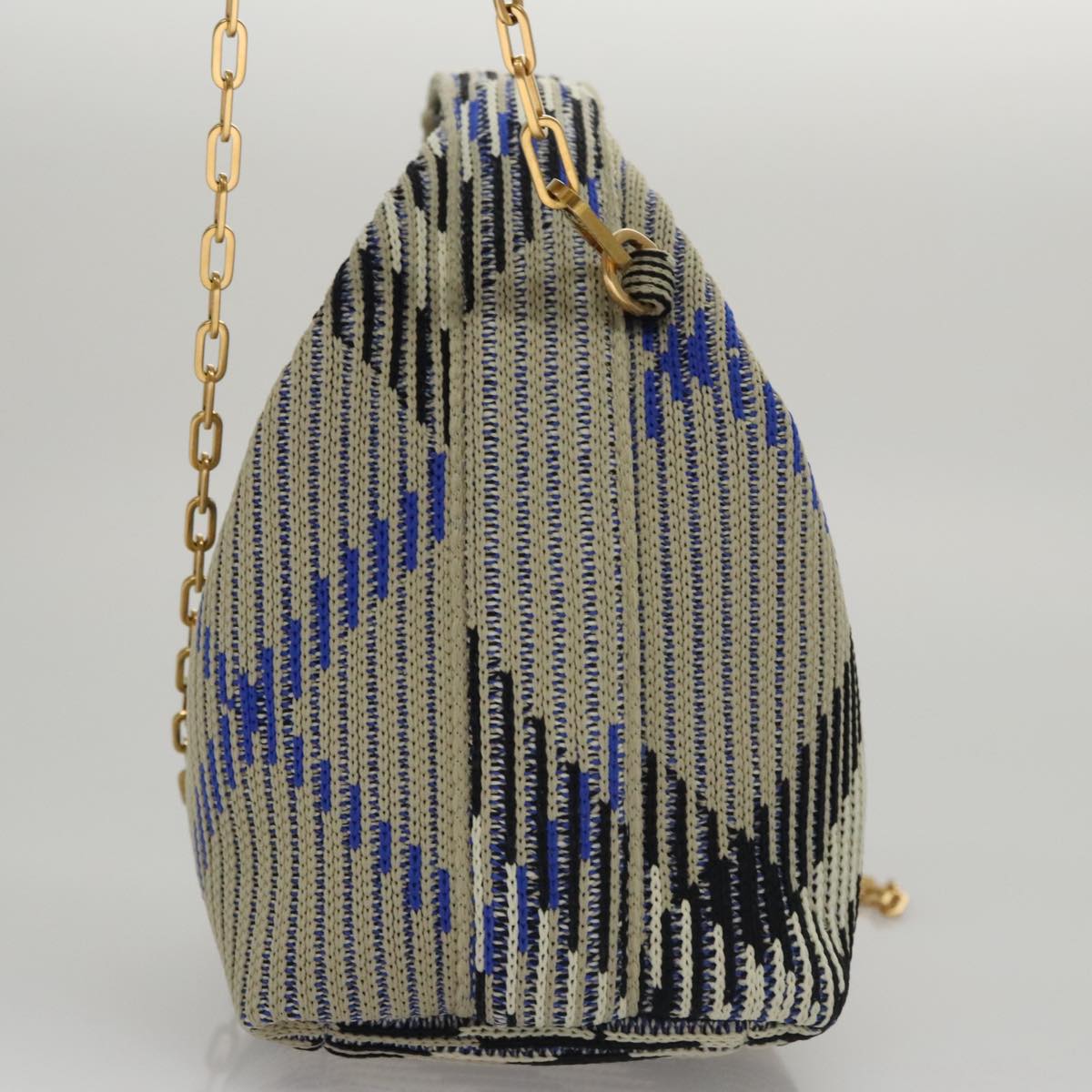 【送関込】Burberry☆バーバリー Mini peg duffle bag BURBERRY Mini Peg Duffle Bag Chain Hand Bag Gray Auth