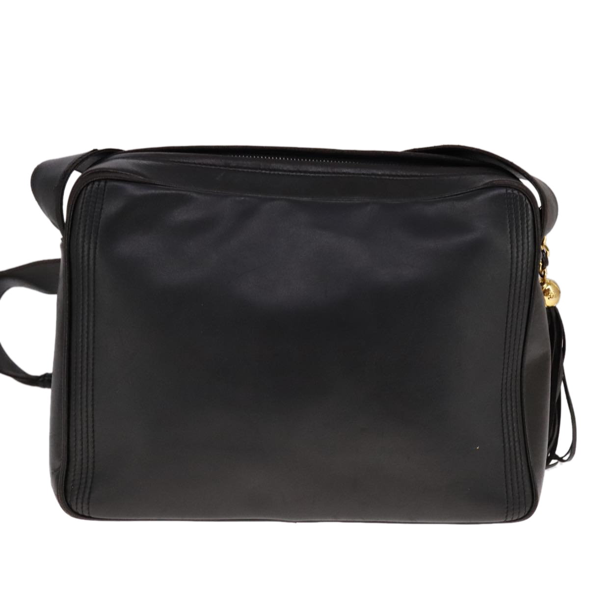 CHANEL Matelasse Chain Hand Bag Lamb Skin Black CC Auth