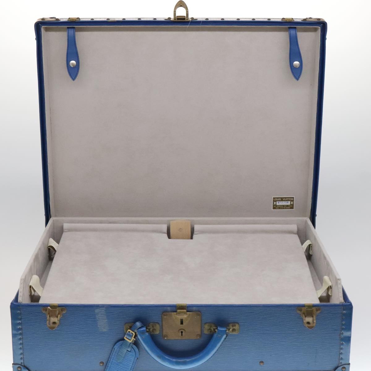 LOUIS VUITTON Epi Alzer 65 Trunk Blue LV Auth 107772A | eBay