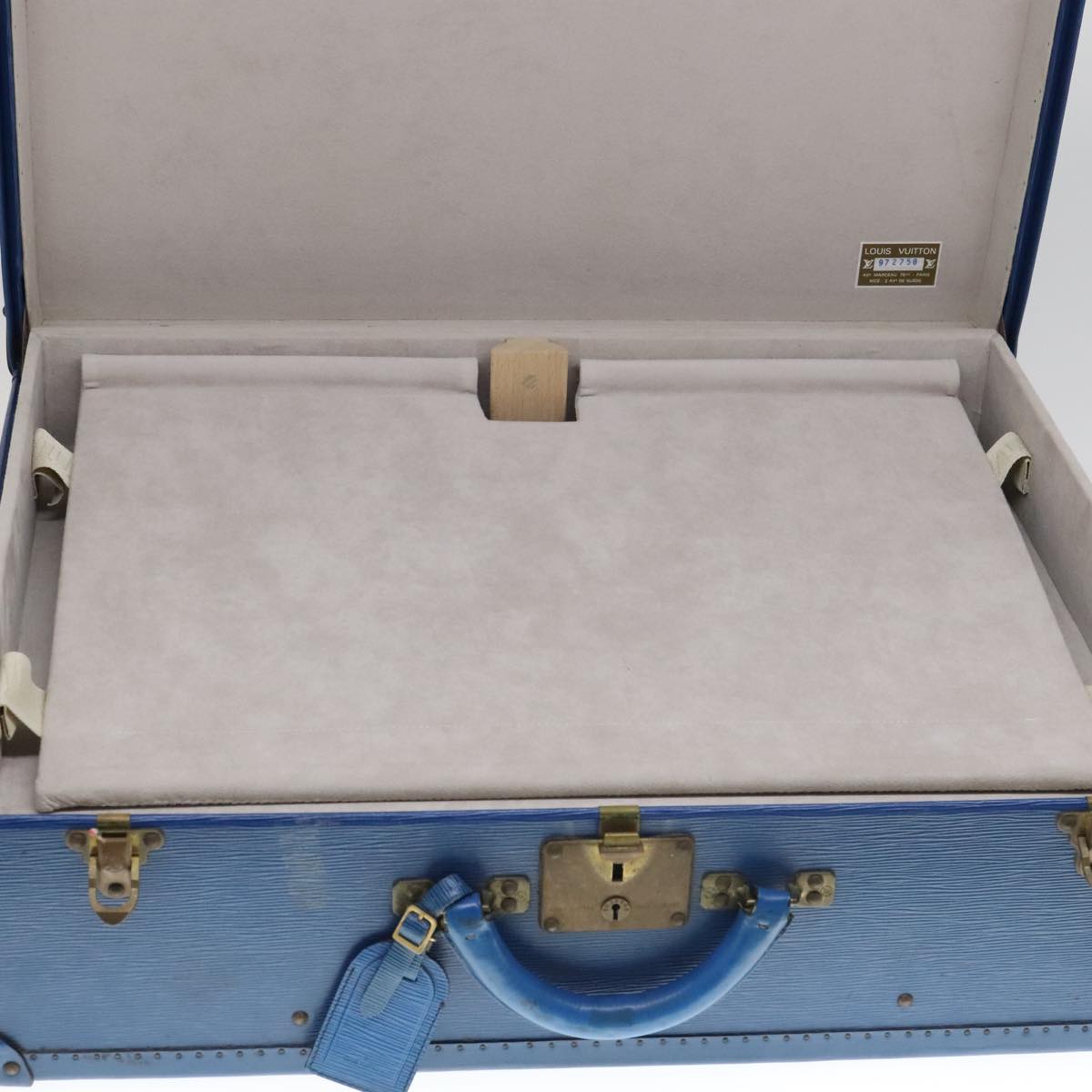 LOUIS VUITTON Epi Alzer 65 Trunk Blue LV Auth 107772A | eBay