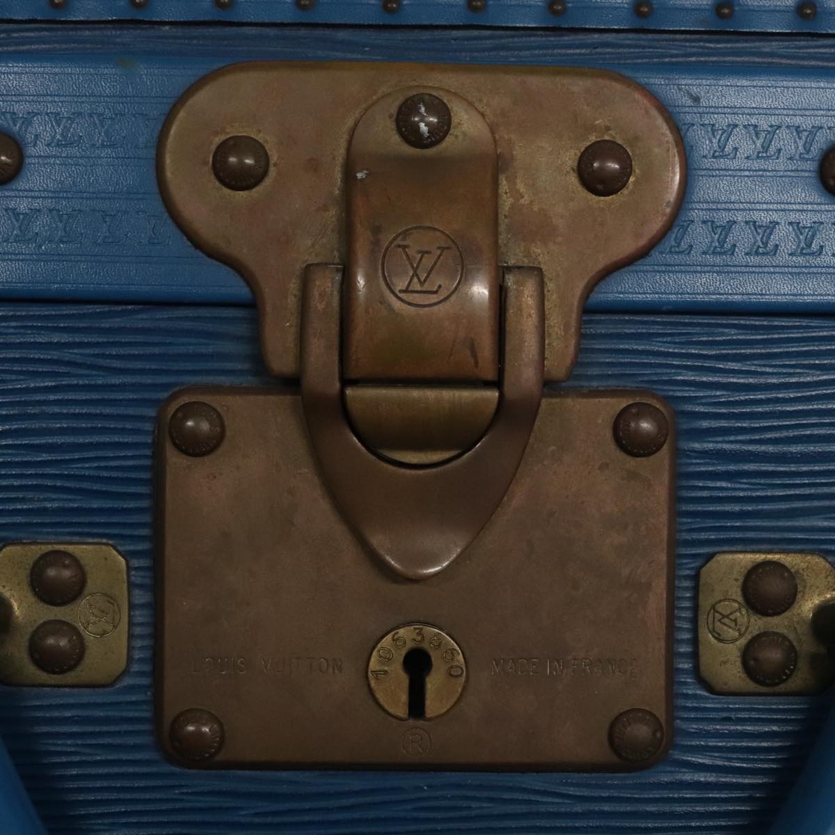 LOUIS VUITTON Epi Alzer 75 Trunk Blue LV Auth 107773A | eBay