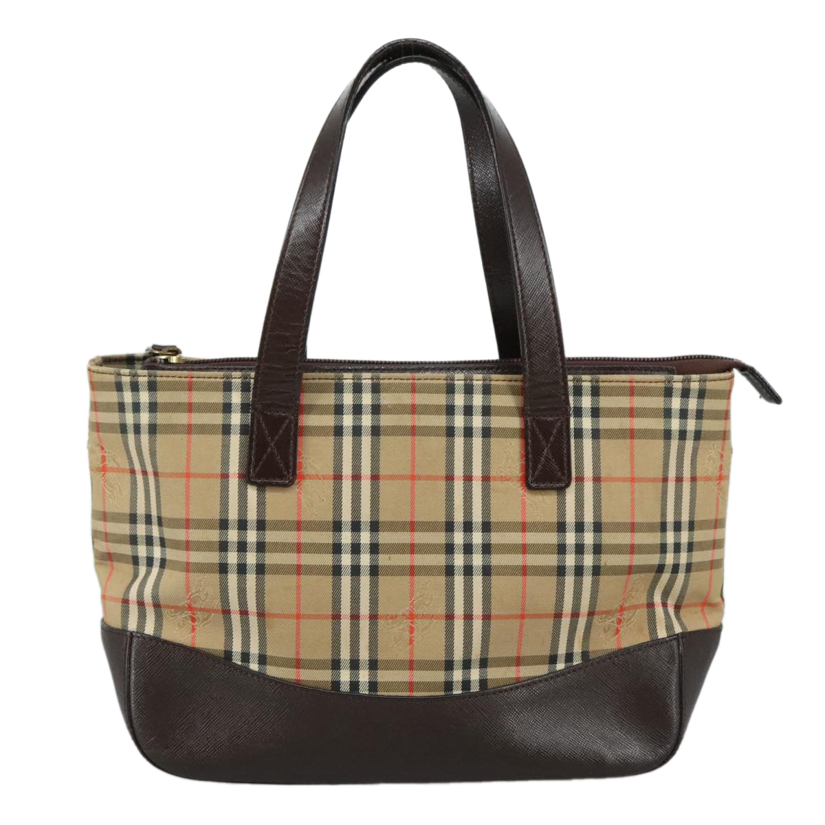 BURBERRY Nova Check Hand Bag Canvas Beige Auth 107837 | eBay