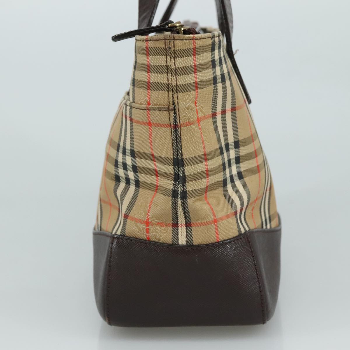 関税送料込BURBERRY チェックキャンバス バケットバッグ BURBERRY Nova Check Hand Bag Canvas Beige Auth 107837 | eBay