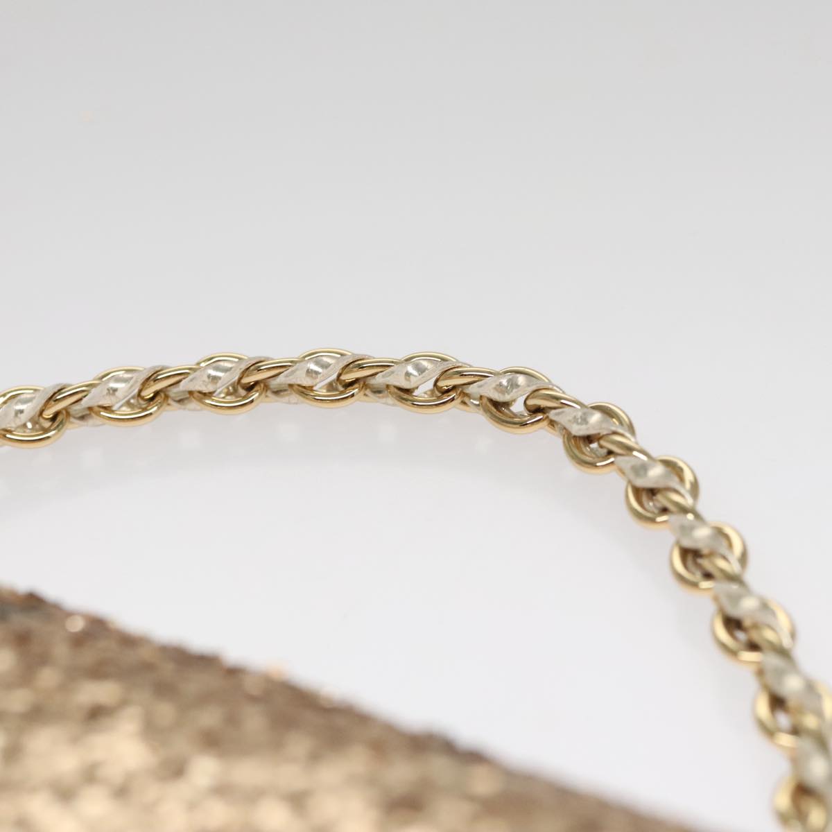 Salvatore Ferragamo Shoulder Bag Sequin 2way Gold Auth