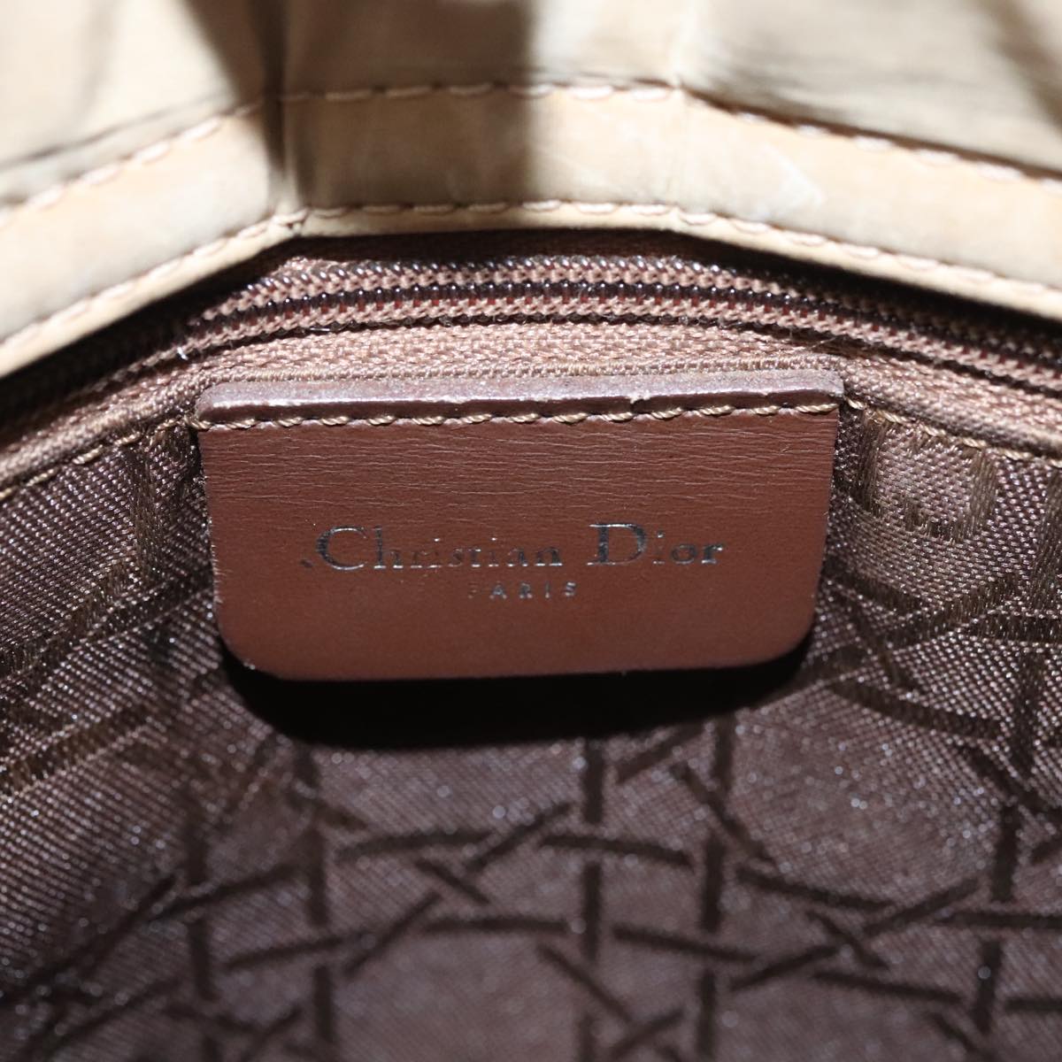Dior バッグ Christian Dior Hand Bag Nylon Beige Auth 109697 | eBay