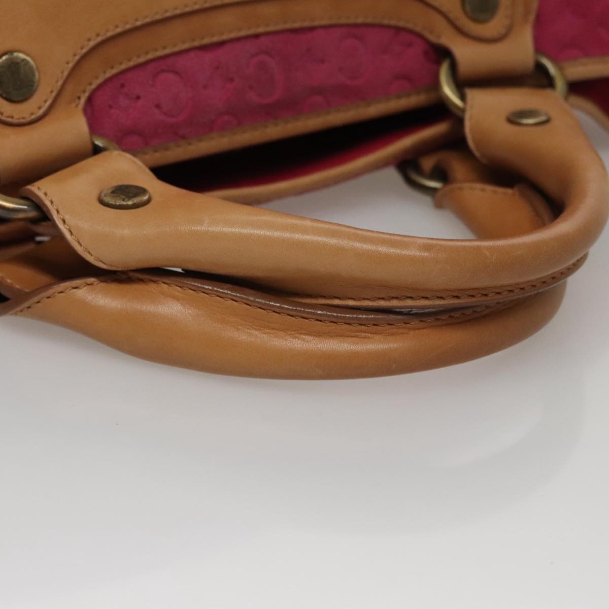 CELINE C Macadam Canvas Boogie bag Hand Bag Pink Auth 109991 | eBay