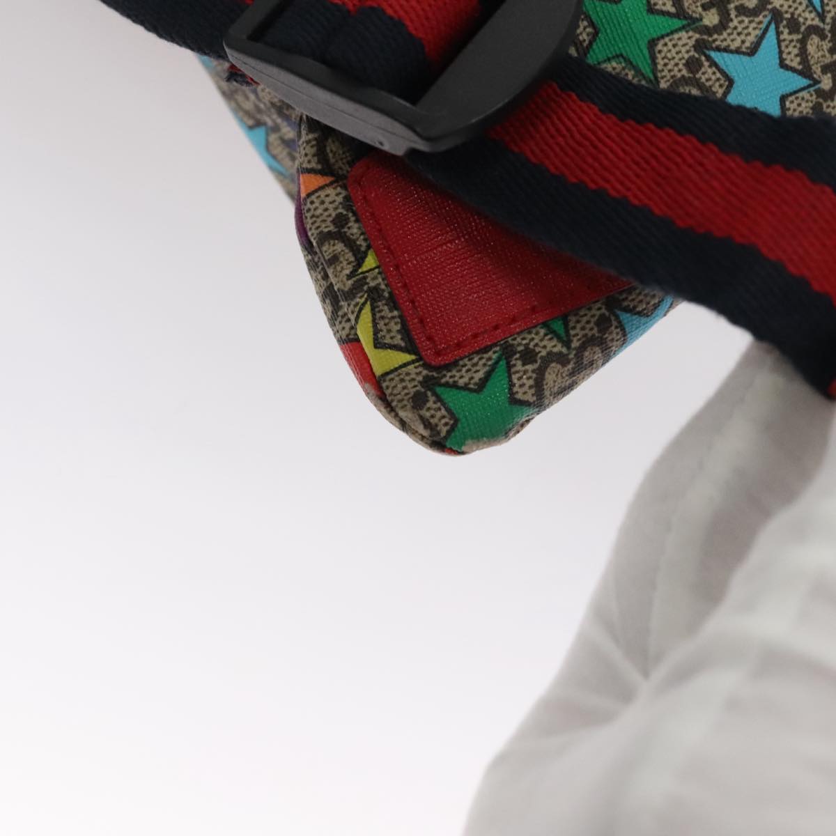 GUCCI GG Supreme Sherry Line Backpack PVC Beige Rainbow  display picture 2
