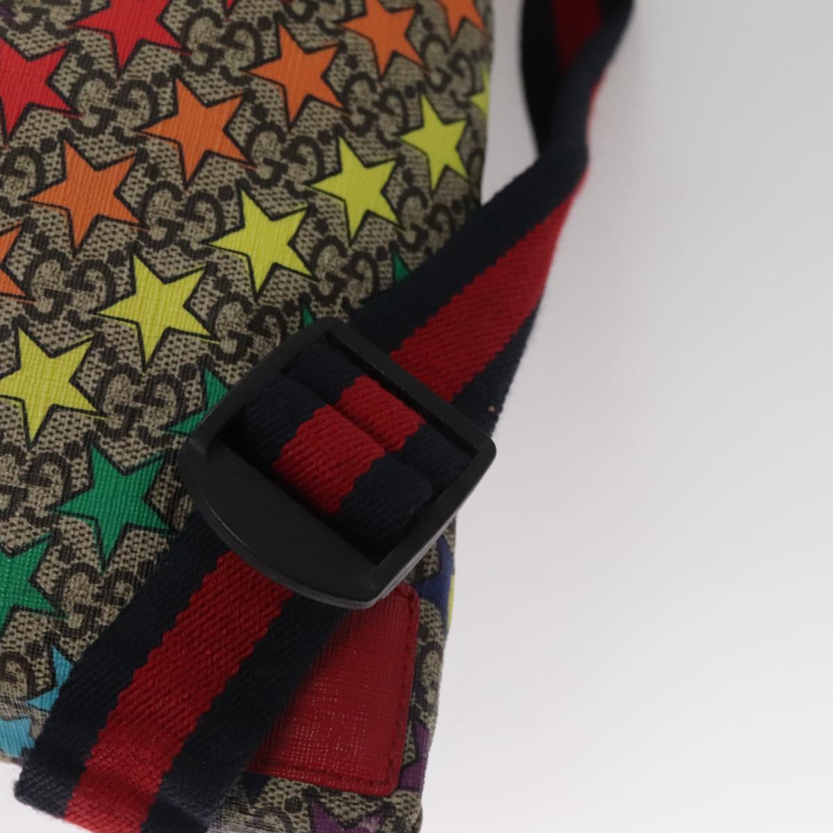 GUCCI GG Supreme Sherry Line Backpack PVC Beige Rainbow  display picture 1