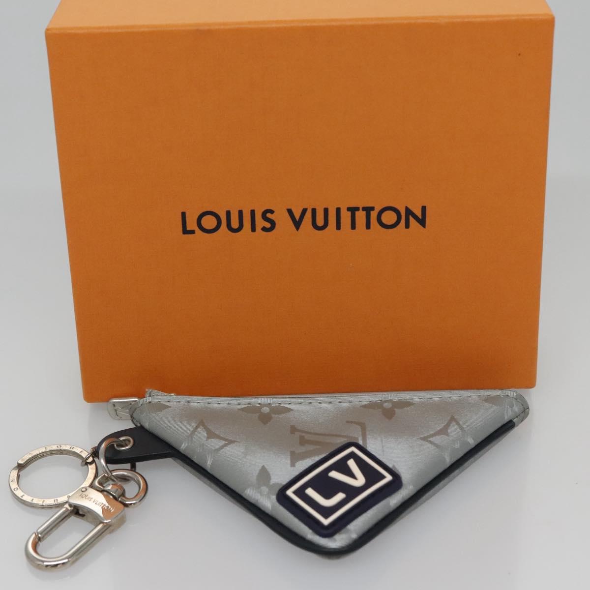 LOUIS VUITTON Monogram satellite Porte Cles Charm Silver MP2217 LV
