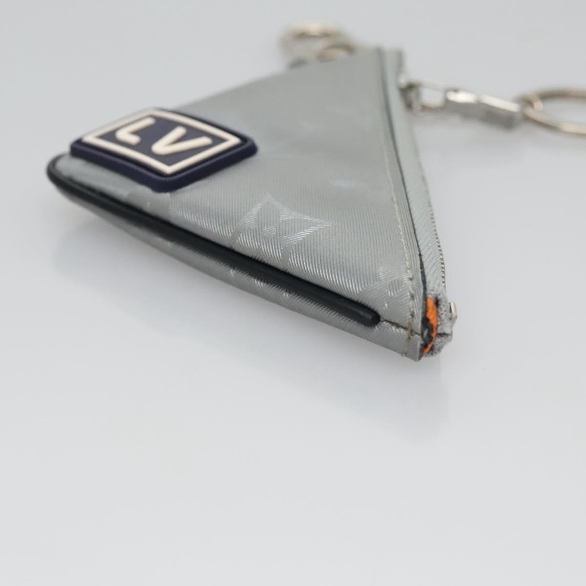 LOUIS VUITTON Monogram satellite Porte Cles Charm Silver MP2217 LV