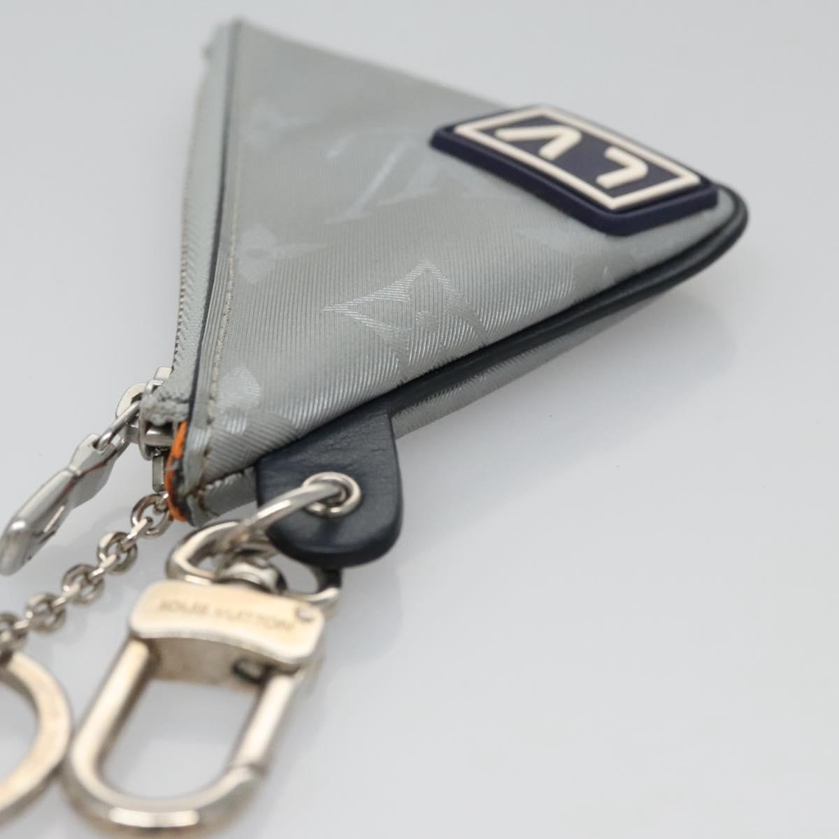 LOUIS VUITTON Monogram satellite Porte Cles Charm Silver MP2217 LV