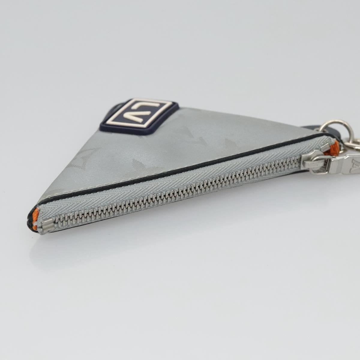 LOUIS VUITTON Monogram satellite Porte Cles Charm Silver MP2217 LV