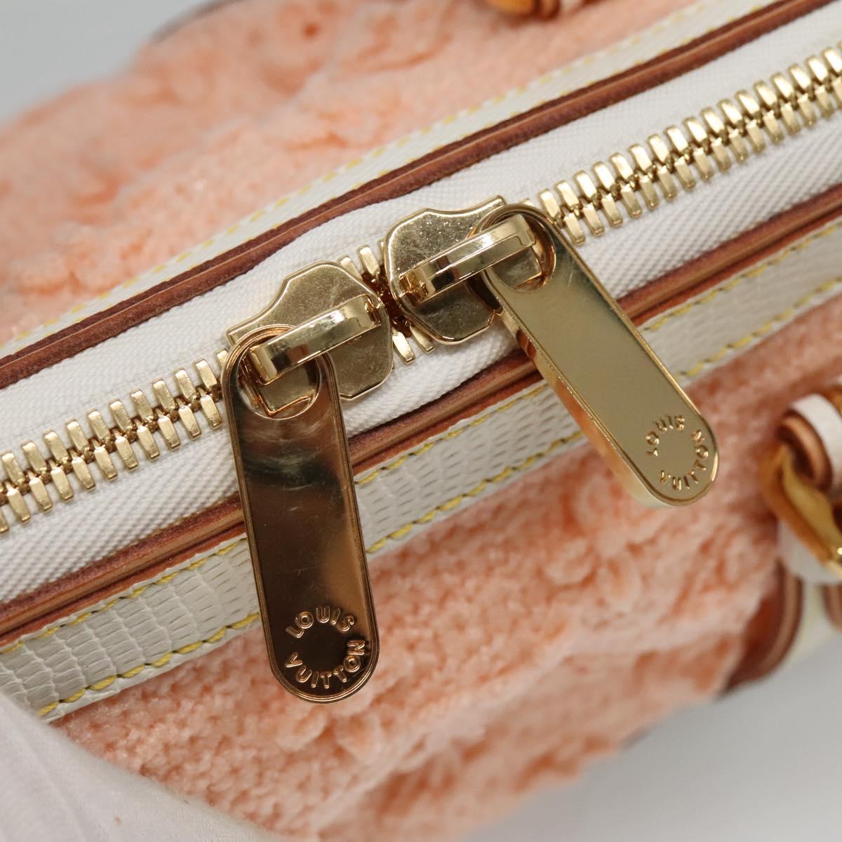 LOUIS VUITTON Limited Edition 2005 Sac Crochet PM Bag Wool Pink LV