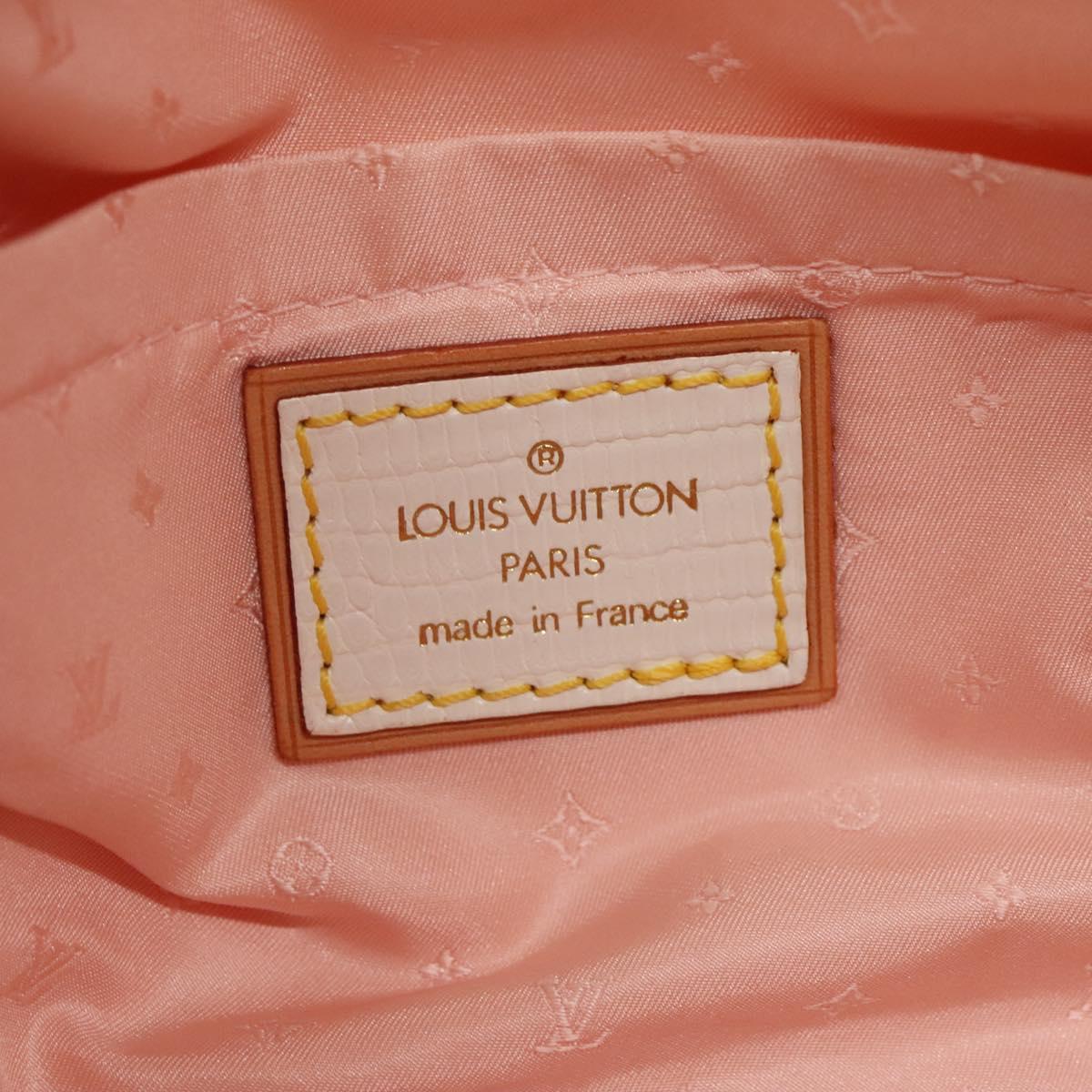 LOUIS VUITTON Limited Edition 2005 Sac Crochet PM Bag Wool Pink LV