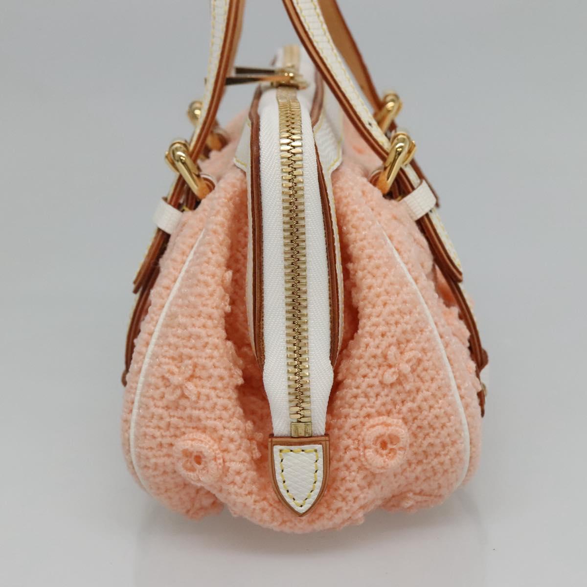 LOUIS VUITTON Limited Edition 2005 Sac Crochet PM Bag Wool Pink LV
