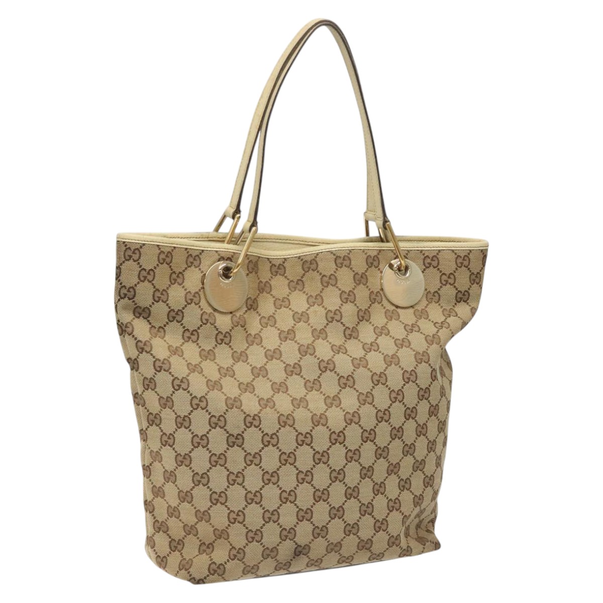 トートバッグ GUCCI SAND CANVAS SHOPPING BAG GUCCI GG Canvas Tote Bag Beige 120836 Auth 110916 | eBay