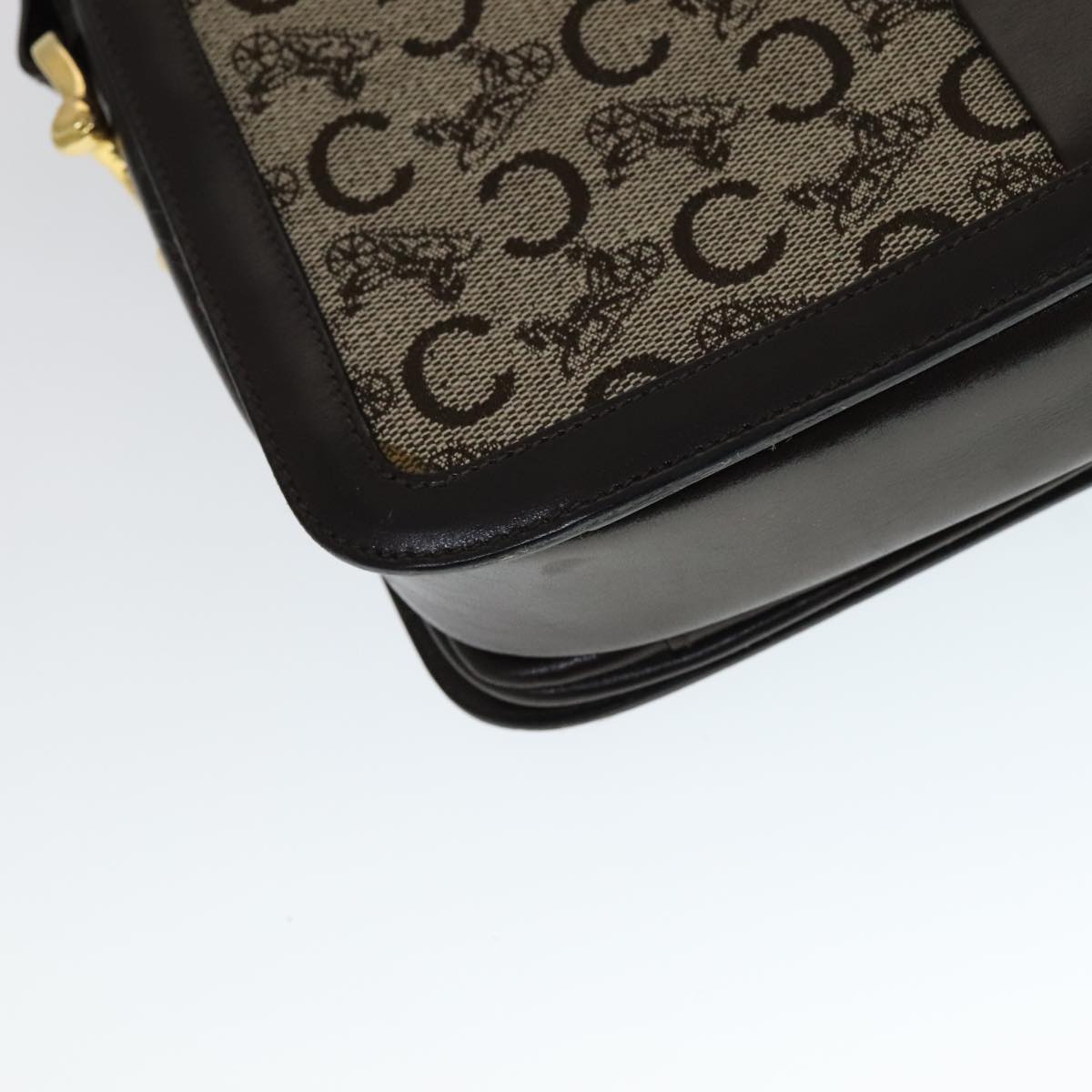 CELINE C Sulky Shoulder Bag Canvas Brown Auth 111363 | eBay