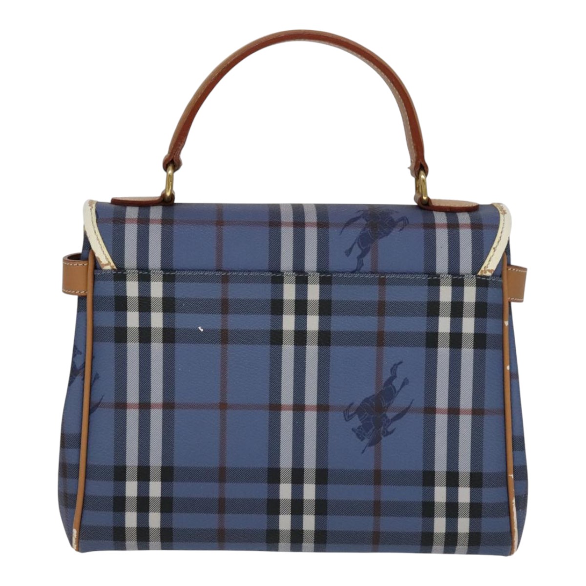 ＊burberry 120㎝ ＊ Burberrys Nova Check Hand Bag PVC Leather 2way Blue Auth 111399 | eBay