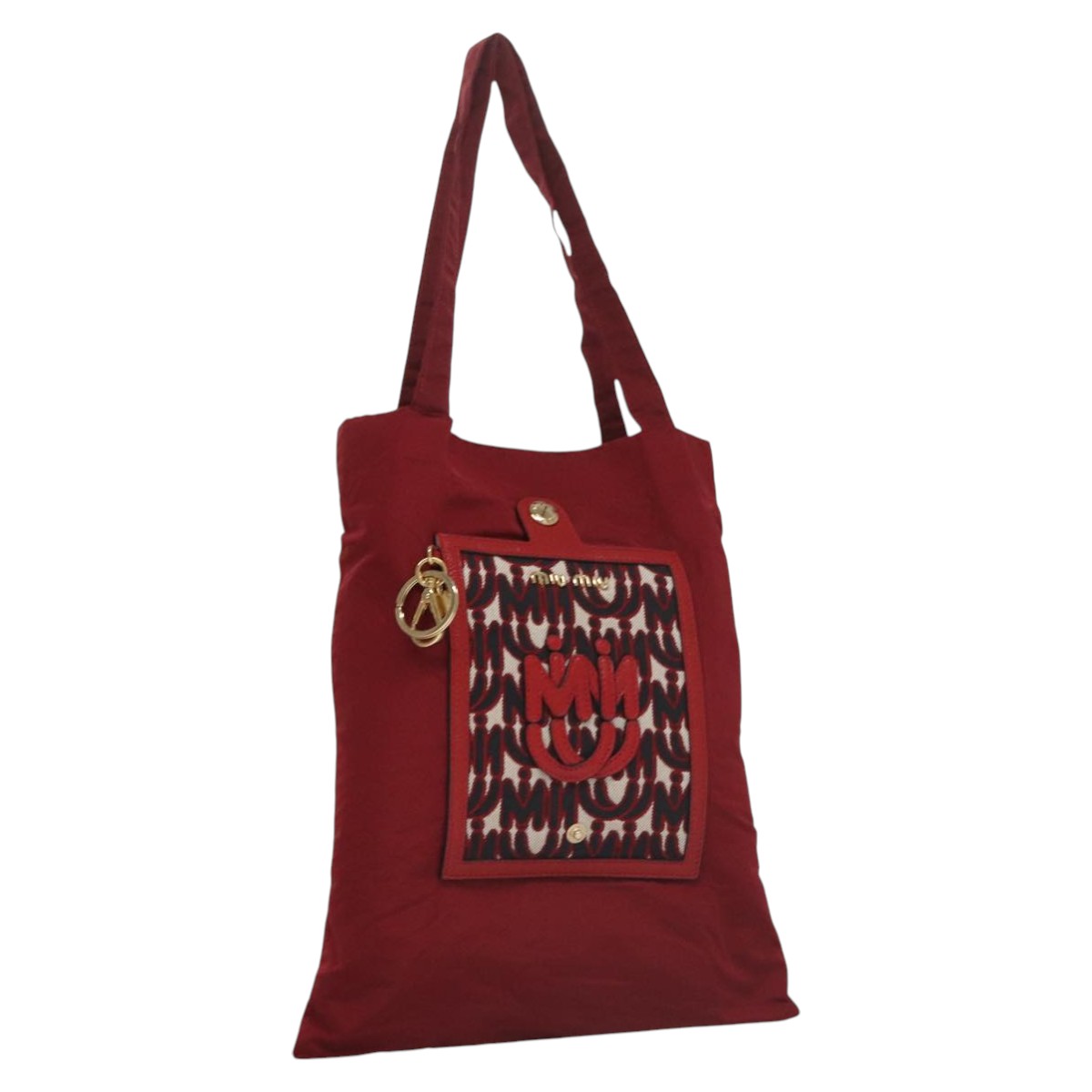 Miu Miu Folding Type Tote Bag Nylon Red Auth 111415V | eBay