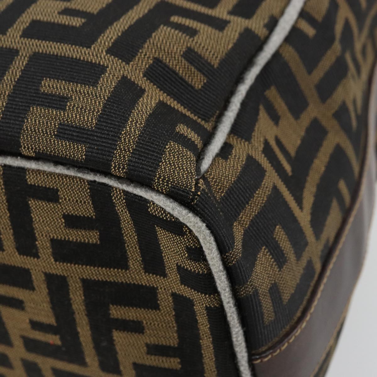 FENDI Zucca Canvas Vanity Pouch Brown Black gold Auth 111462 | eBay