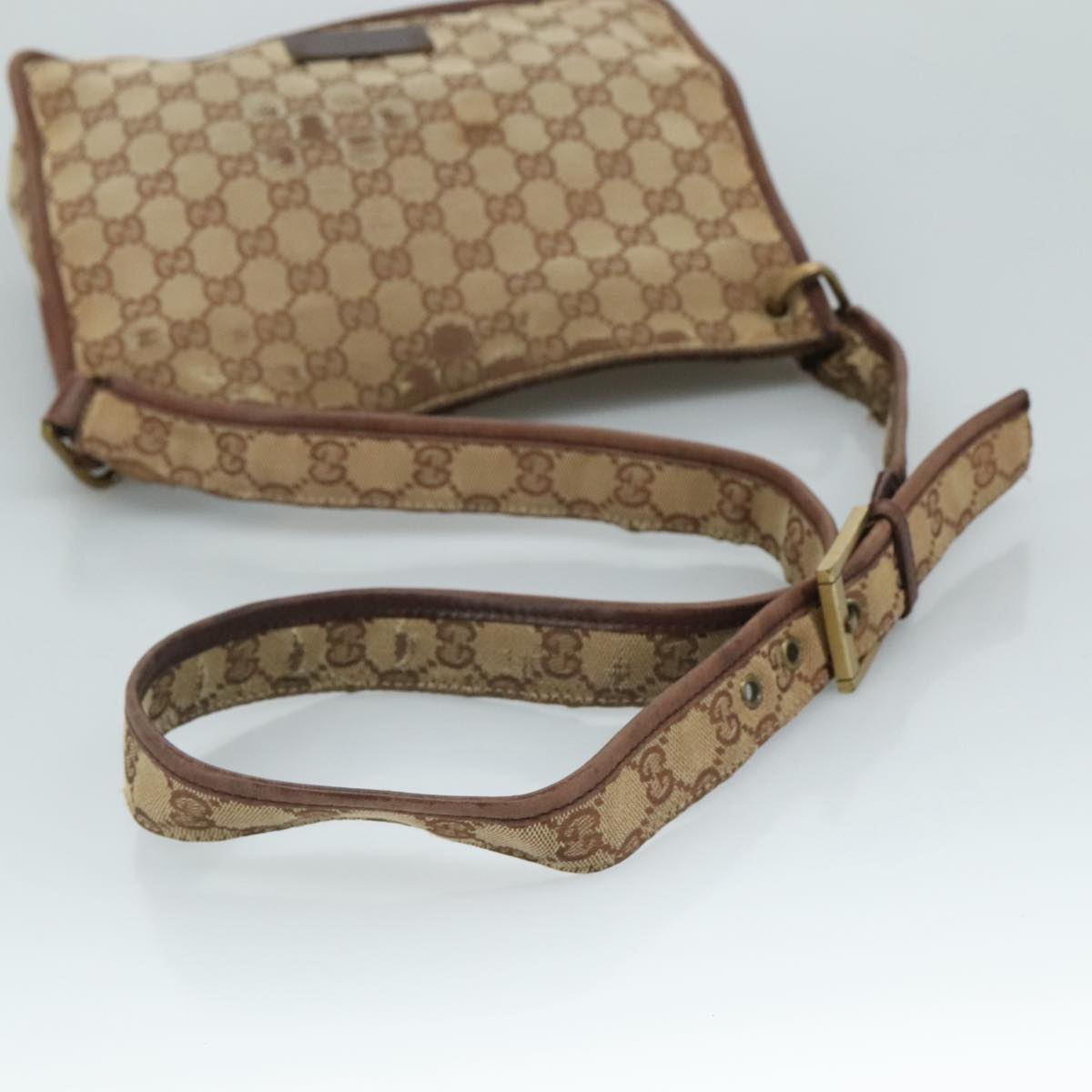 ショルダーバッグ・ポシェット Gucci GG shoulder strap GUCCI GG Canvas Shoulder Bag Beige 91762 Auth 111560 | eBay