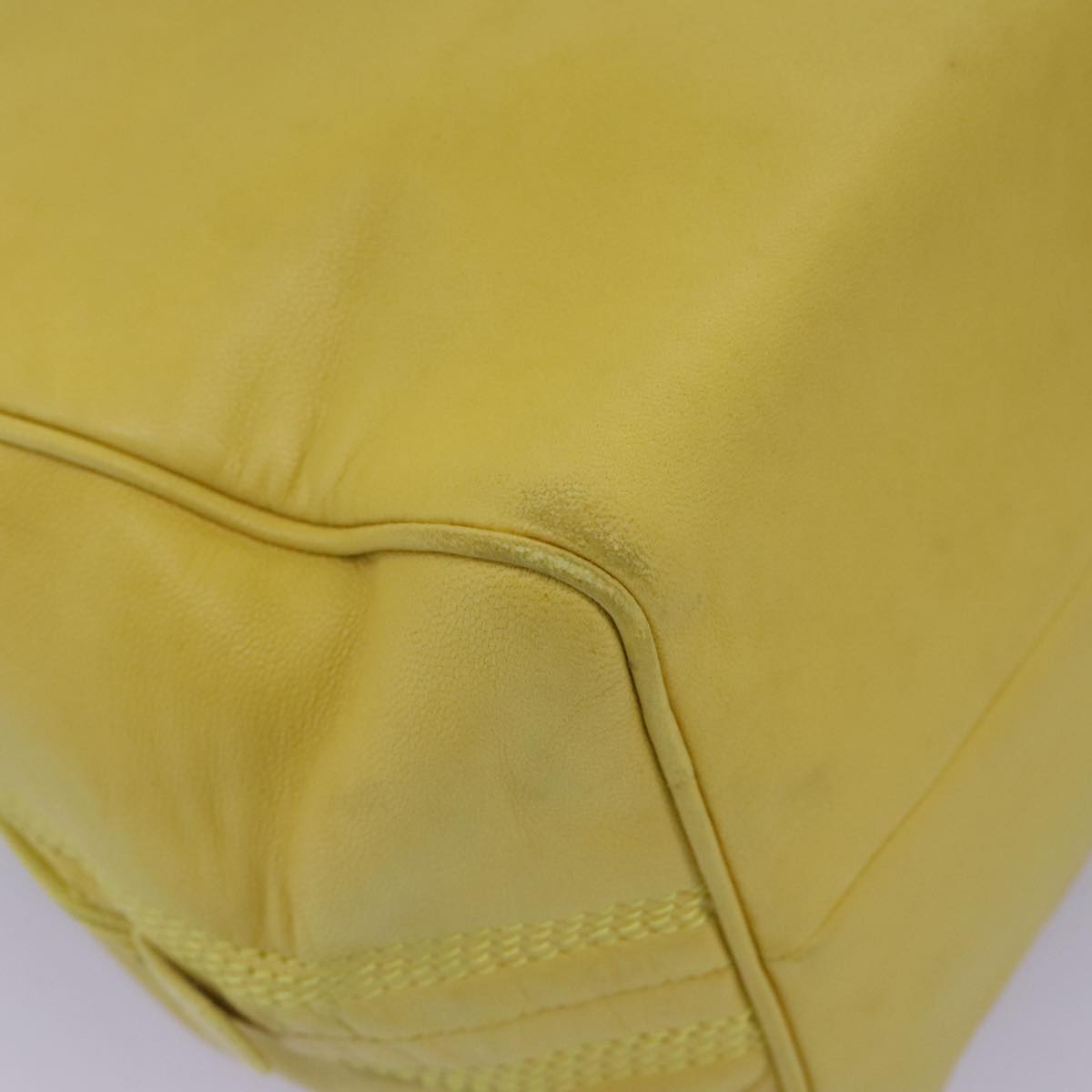 LOEWE Anagram Hand Bag Leather Yellow Auth 111878 | eBay