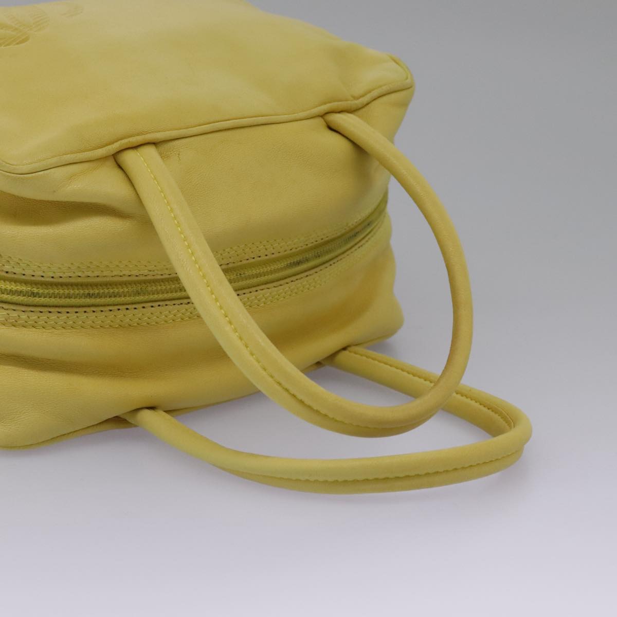 LOEWE Anagram Hand Bag Leather Yellow Auth 111878 | eBay