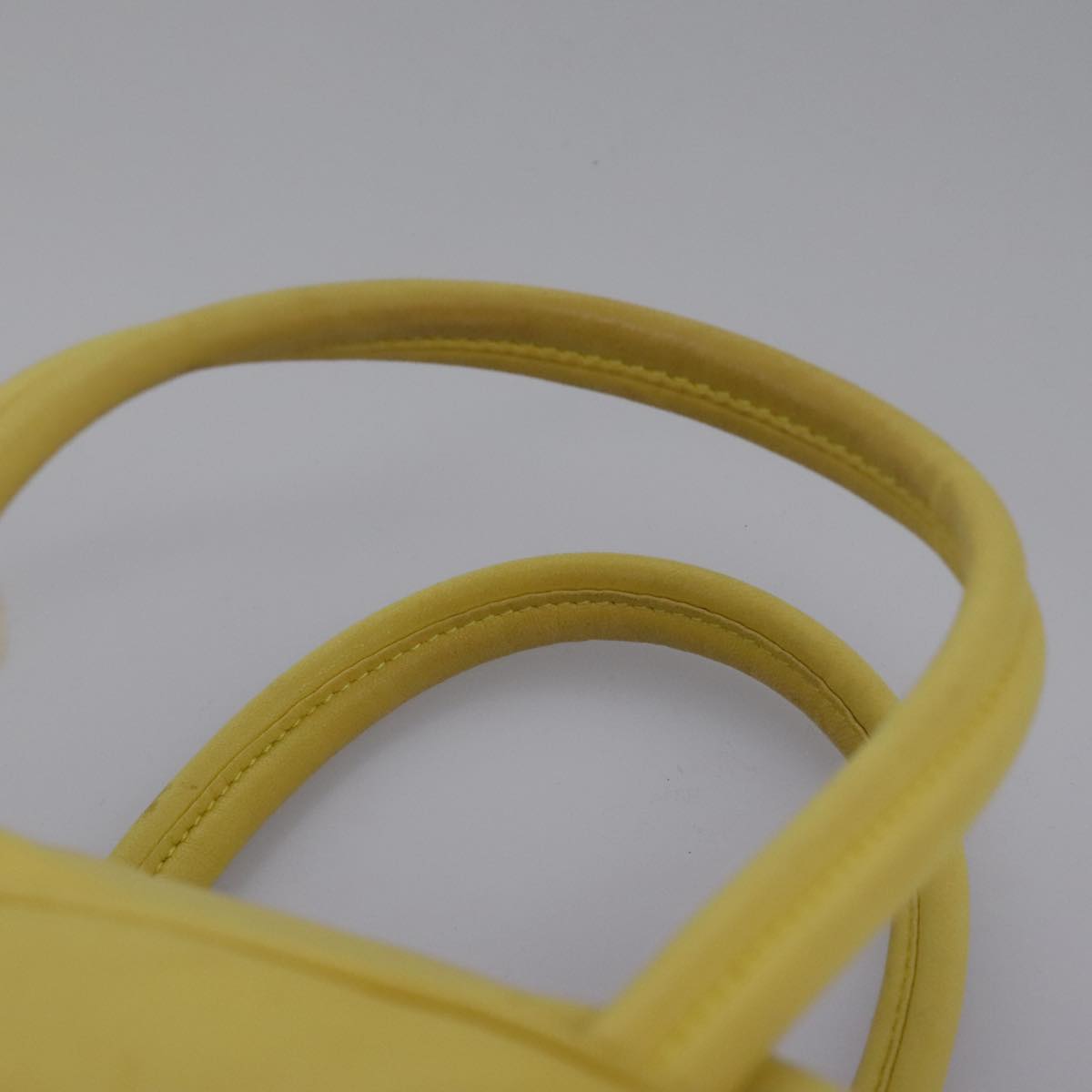 LOEWE Anagram Hand Bag Leather Yellow Auth 111878 | eBay