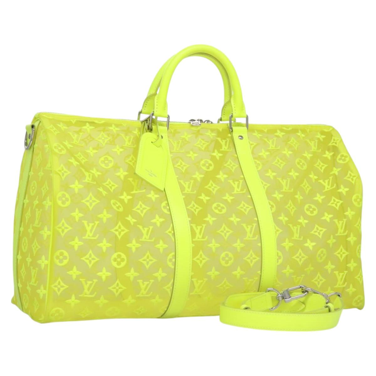 LOUIS VUITTON See Through Keepall Bandouliere 50 Bag Yellow