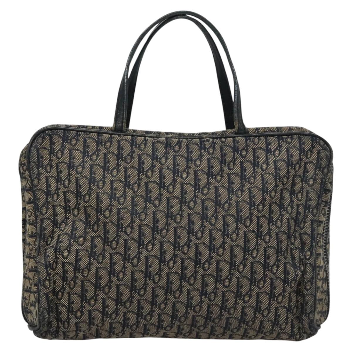 Christian Dior Trotter Canvas Hand Bag Navy Auth 112936 | eBay