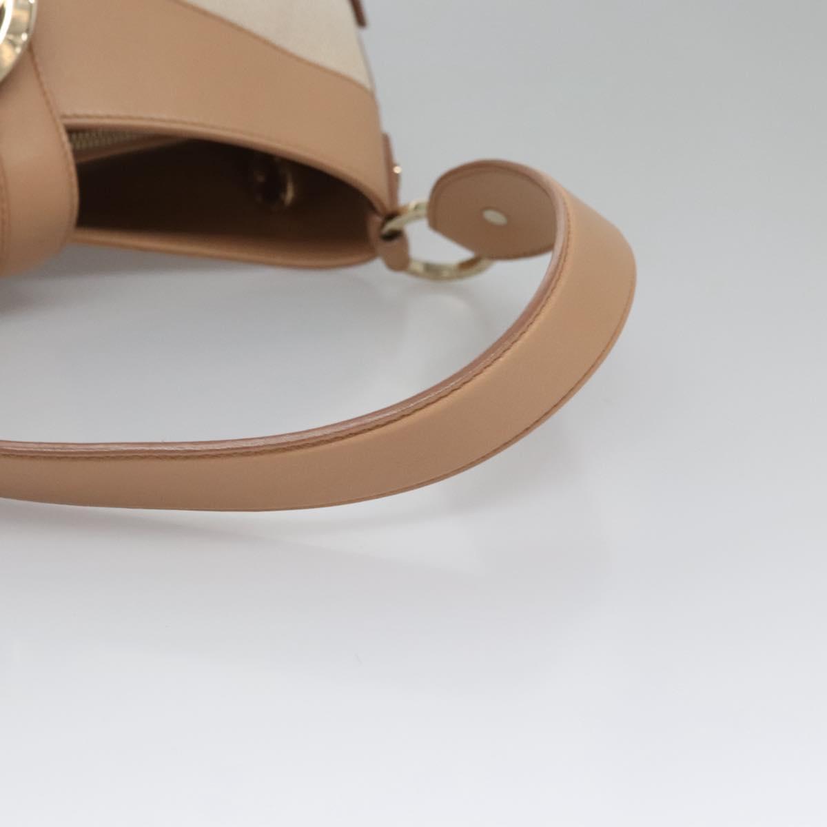 BVLGARI Chandra Shoulder Bag Canvas Beige Auth 113047 | eBay