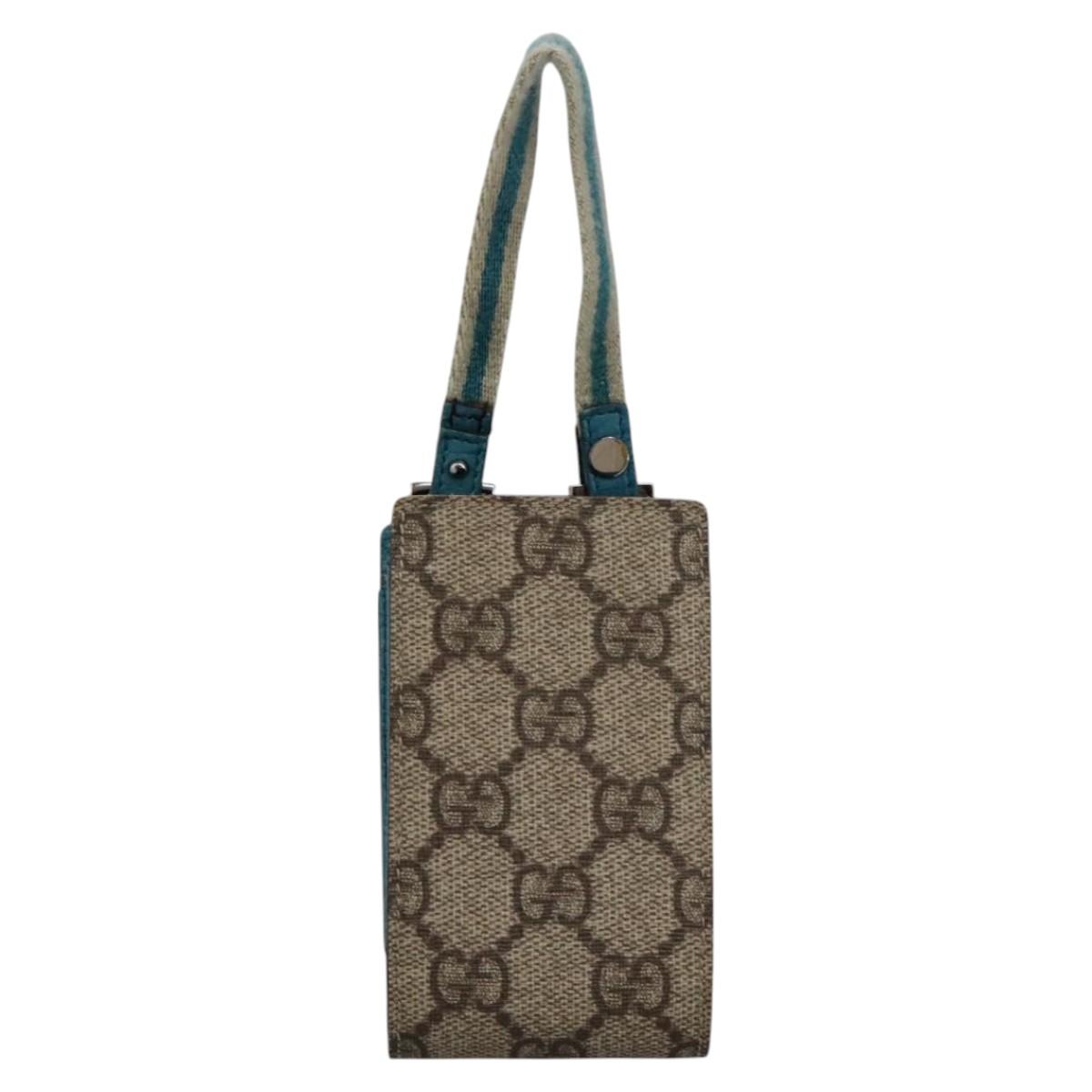 GUCCI GG Supreme Pouch PVC Leather Beige 125848 Auth 113564 | eBay