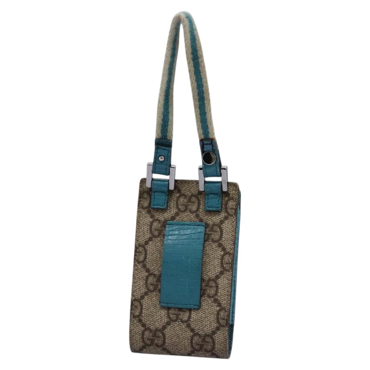 GUCCI GG Supreme Pouch PVC Leather Beige 125848 Auth 113564 | eBay