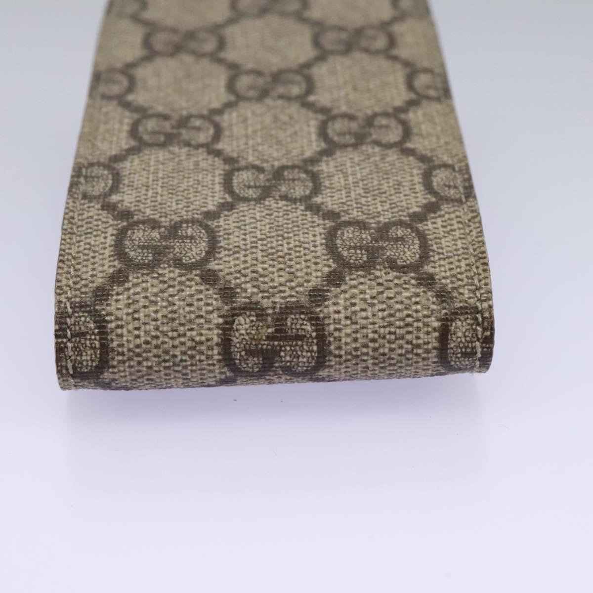 GUCCI GG Supreme Pouch PVC Leather Beige 125848 Auth 113564 | eBay