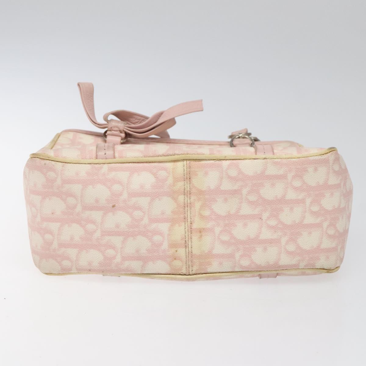 Christian Dior Trotter Canvas Romantic Hand Bag PVC Pink