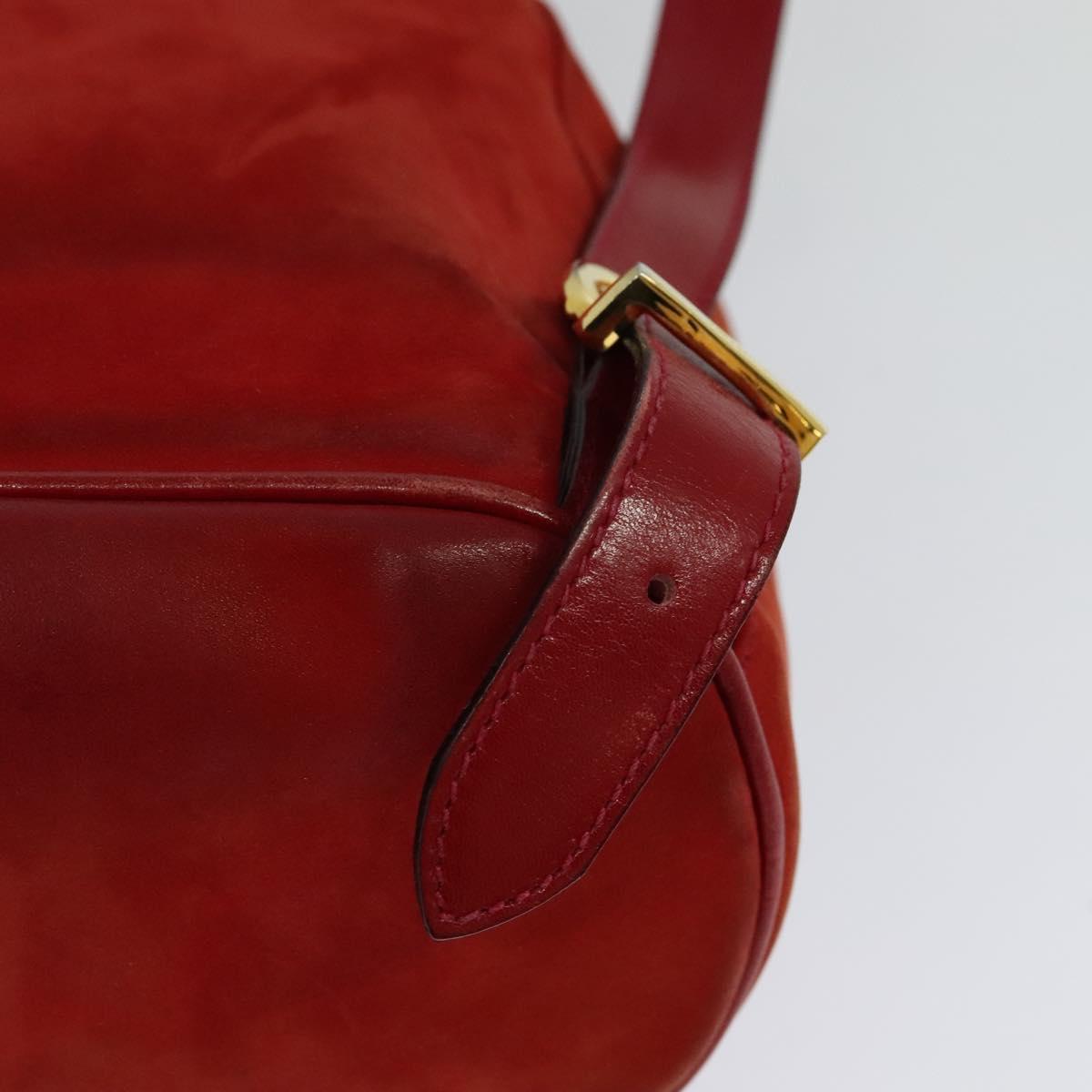 Salvatore Ferragamo Backpack Suede Red Auth 114655 | eBay display picture 3