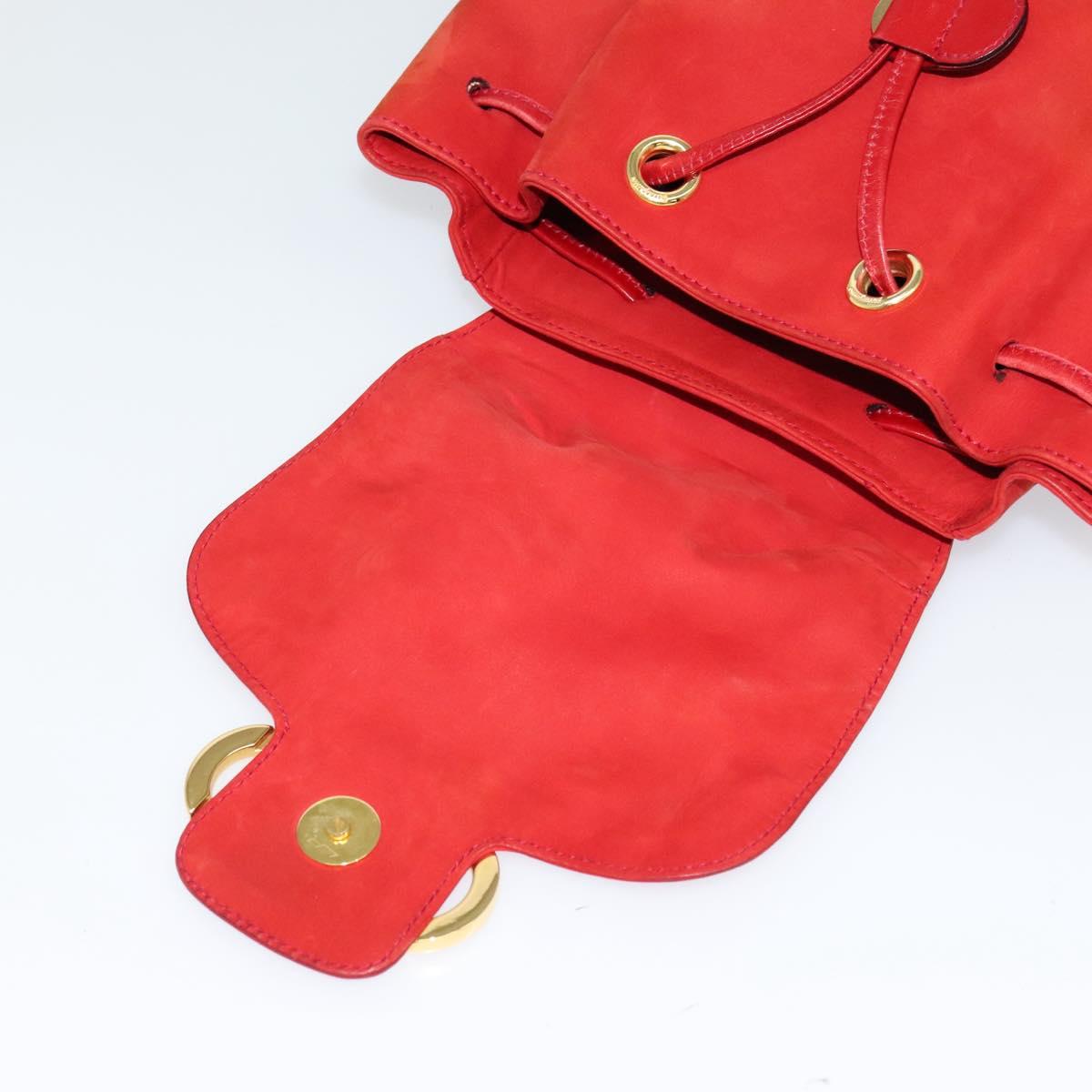 Salvatore Ferragamo Backpack Suede Red Auth 114655 | eBay display picture 2
