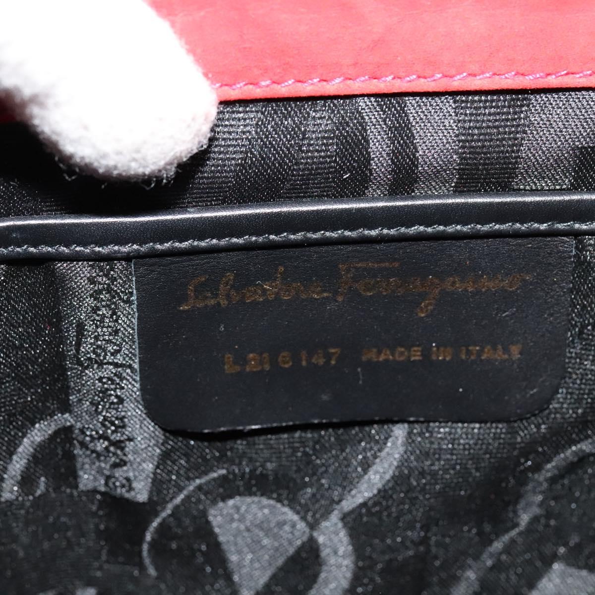 Salvatore Ferragamo Backpack Suede Red Auth 114655 | eBay display picture 3
