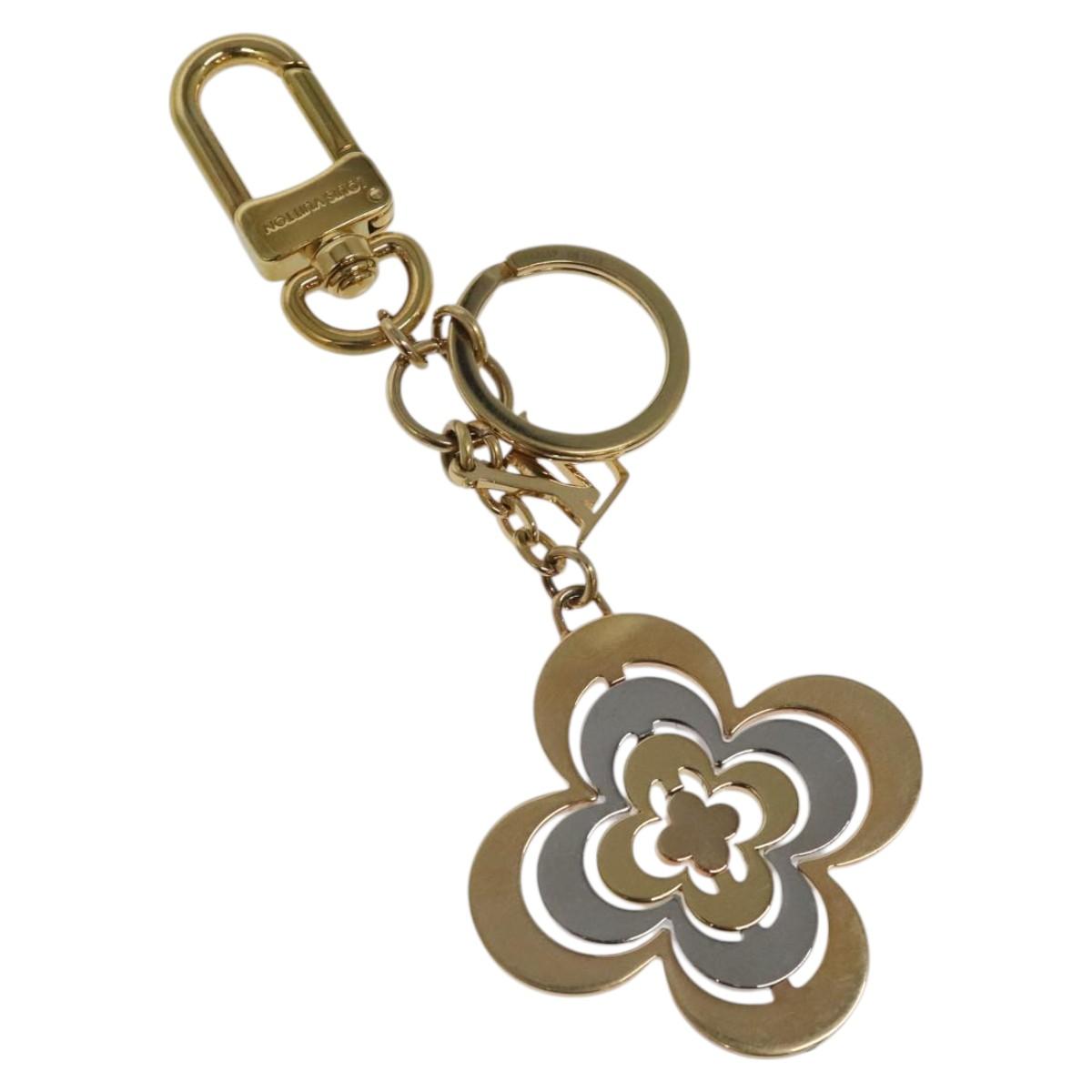 LOUIS VUITTON Monogram Flower Charm metal Gold M64267 LV